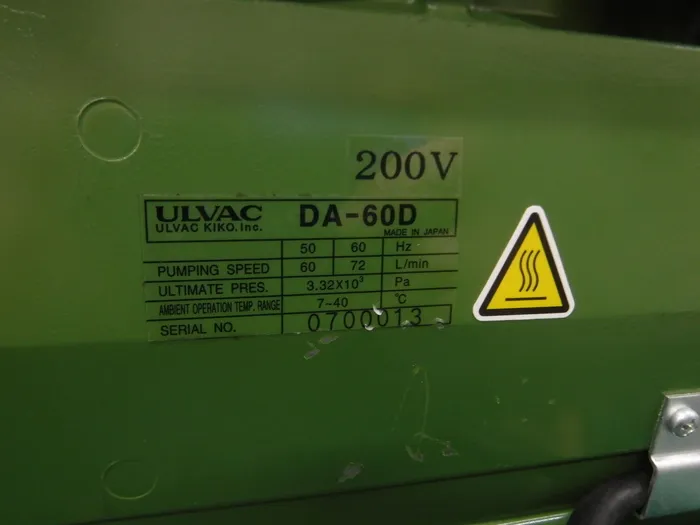 ULVAC DA-60D diaphragm pump Detail Image - ASKINDEX Korea