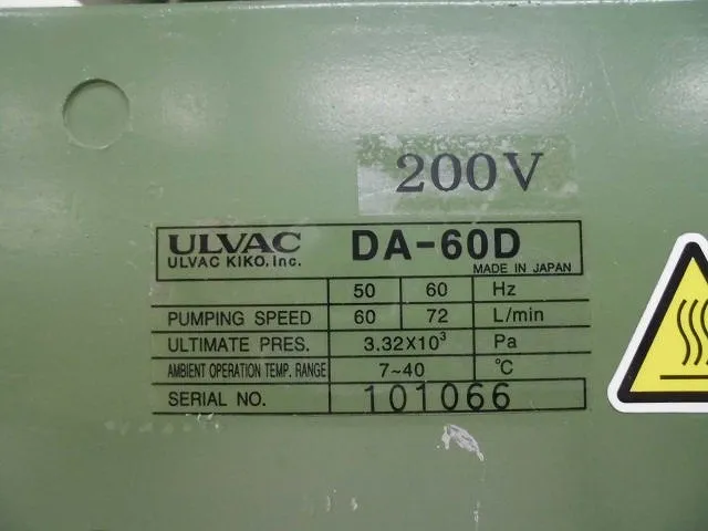 ULVAC DA-60D diaphragm pump Detail Image - ASKINDEX Korea