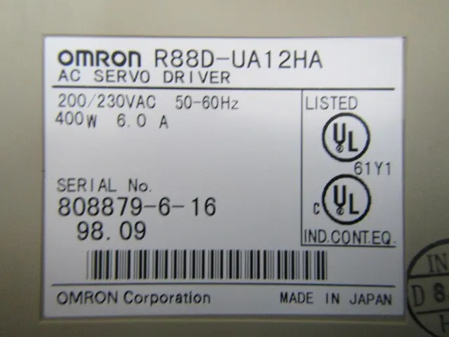 오므론 R88D-UA12HA AC 서보 모터 드라이버 상세 이미지 - ASKINDEX 코리아