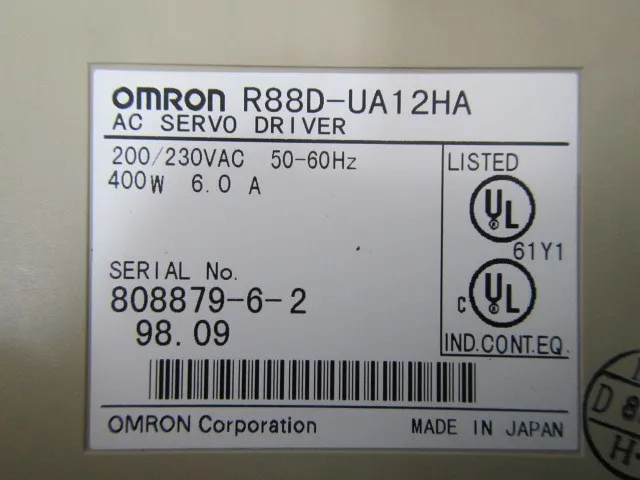 오므론 R88D-UA12HA AC 서보 모터 드라이버 상세 이미지 - ASKINDEX 코리아