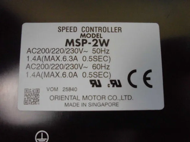 오리엔탈 모터 MSP-2W 스피드 컨트롤러 상세 이미지 - ASKINDEX 코리아