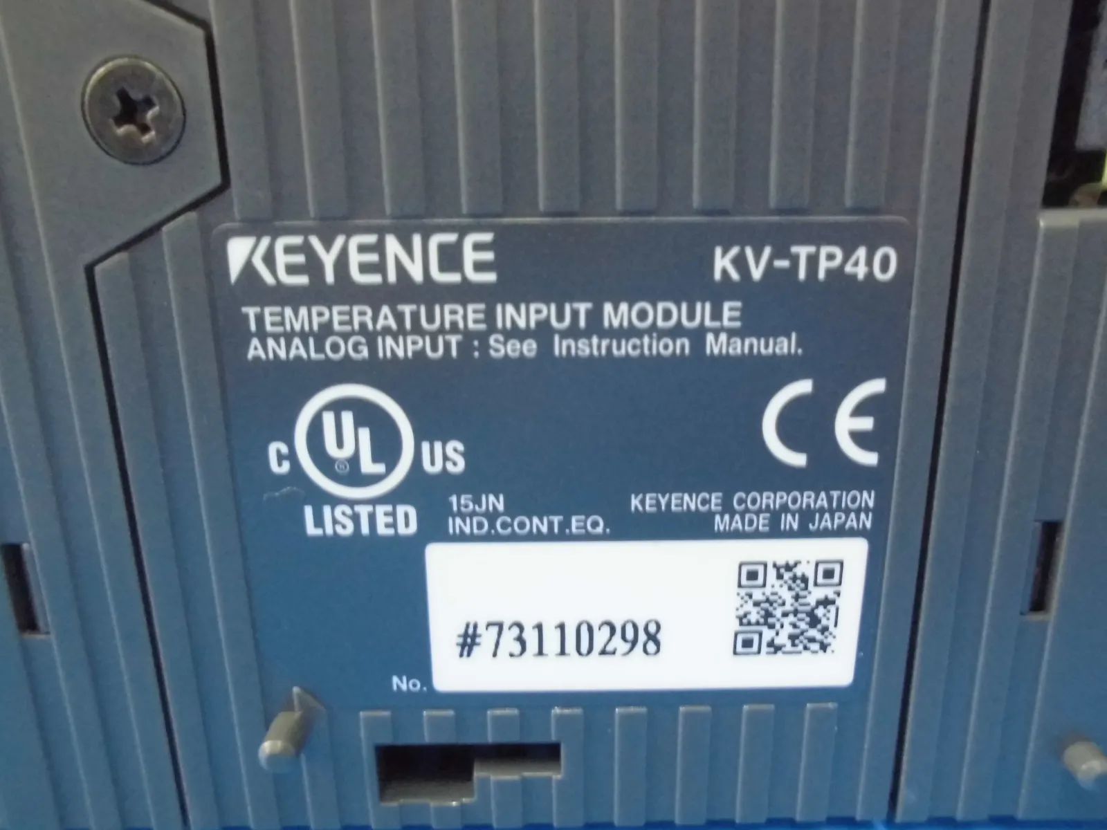 Keyence KV-TP40 시퀀서(PLC)(CPU) 상세 이미지 - ASKINDEX 코리아