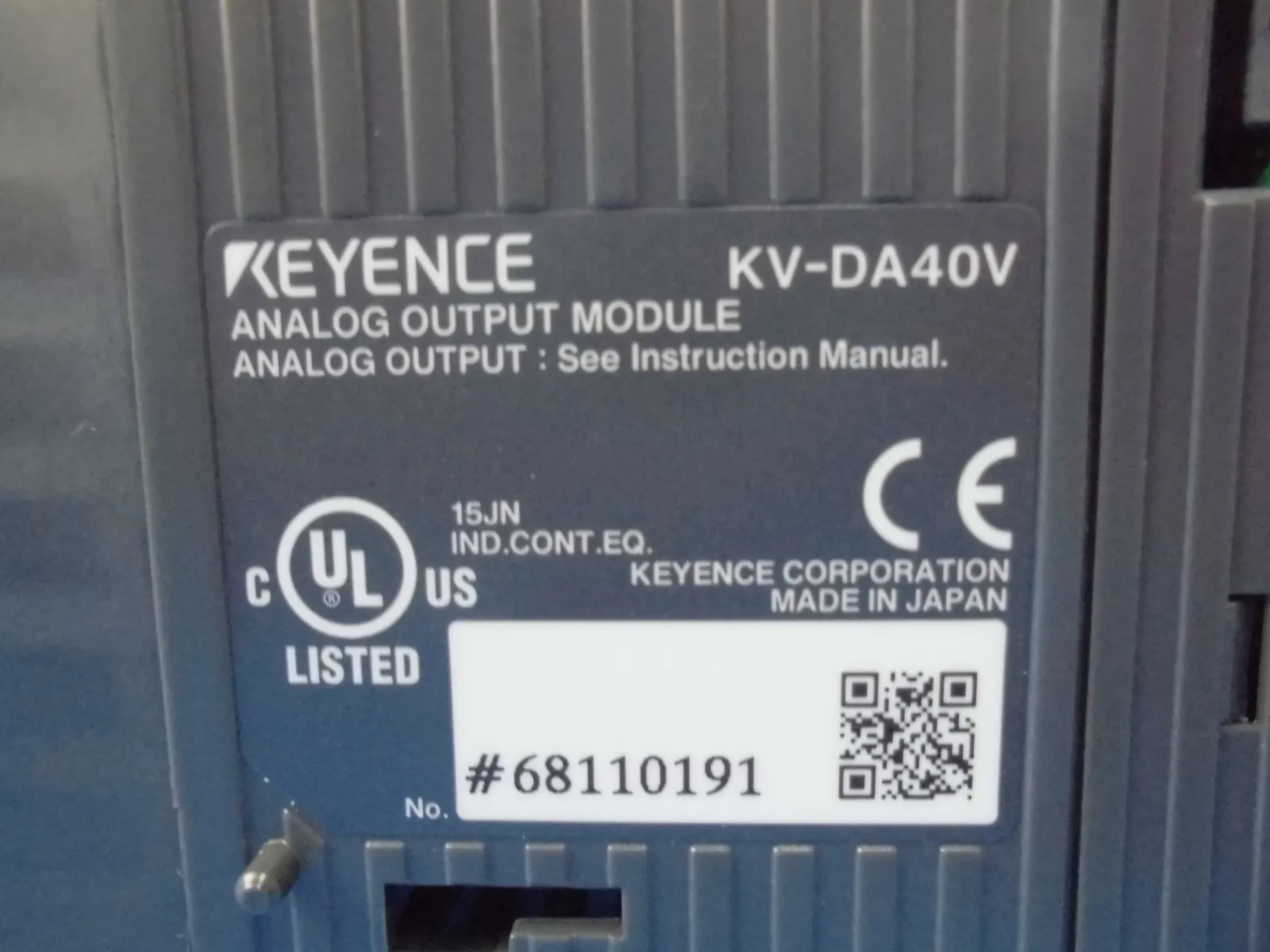Keyence KV-DA40V 시퀀서(PLC)(CPU) 상세 이미지 - ASKINDEX 코리아