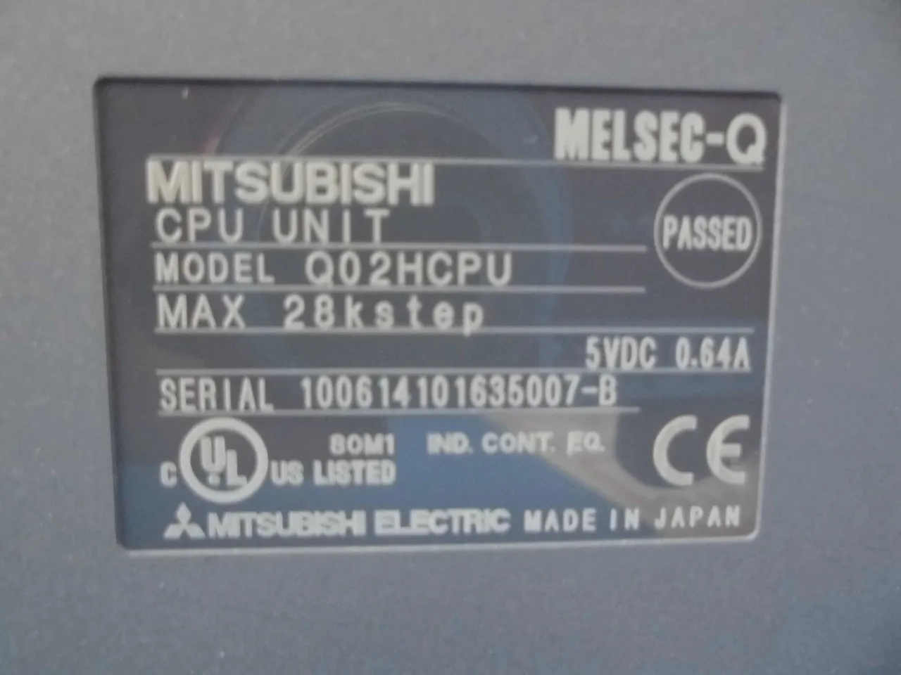 미쓰비시 전기 Q02HCPU 시퀀서(PLC) 상세 이미지 - ASKINDEX 코리아