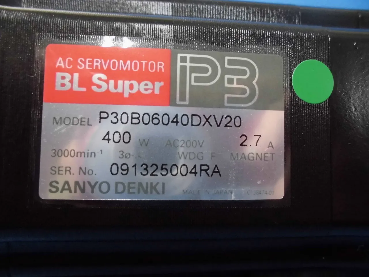 Sanyo Denki P30B06040DXV20 AC servo motor Detail Image - ASKINDEX Korea
