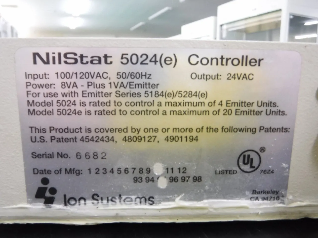Ion Systems Nilstat 5024e Ionizer controller Detail Image - ASKINDEX Korea