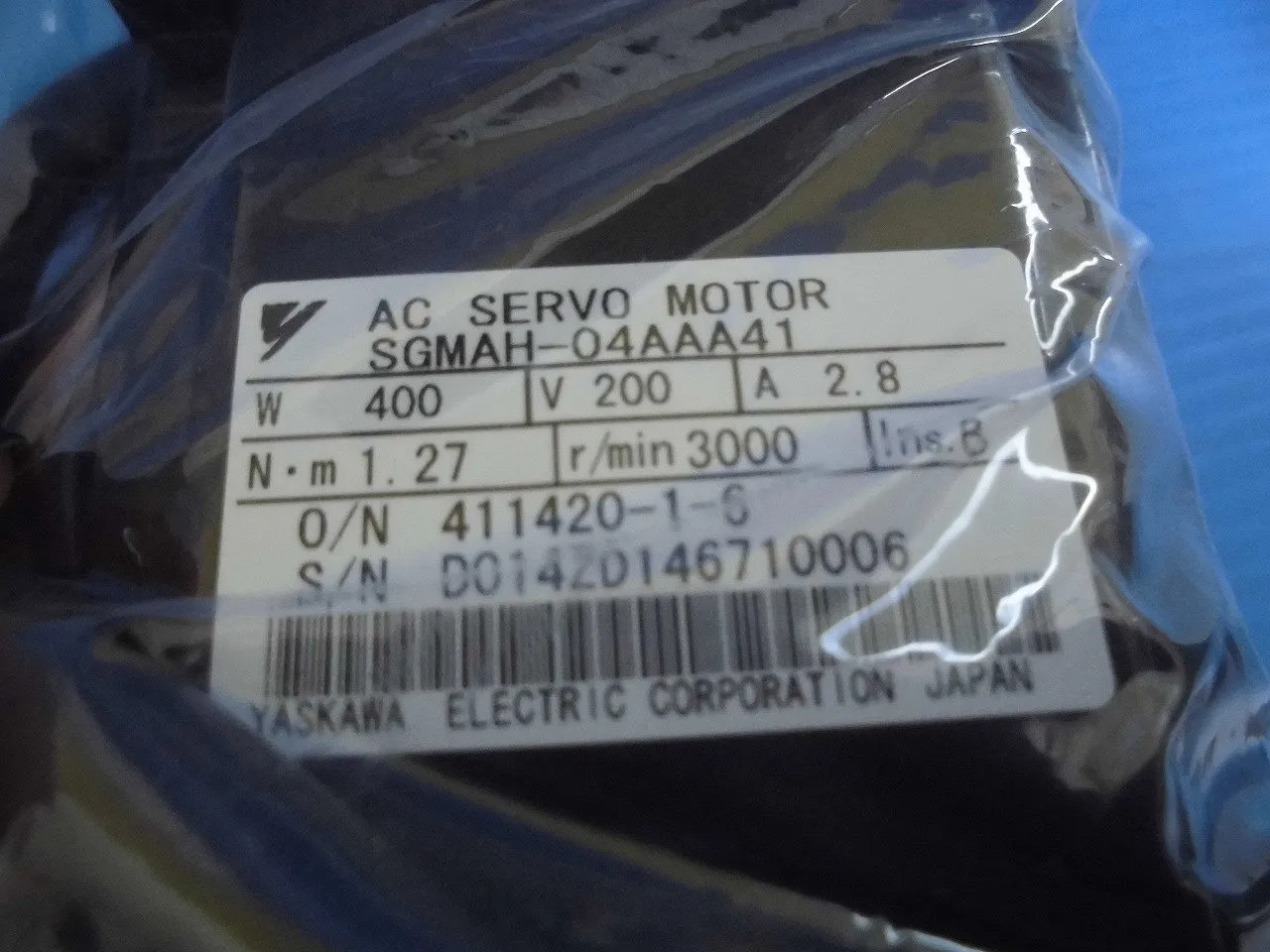 야스카와 전기 SGMAH-04AAA41 AC 서보 모터(미사용품) 상세 이미지 - ASKINDEX 코리아