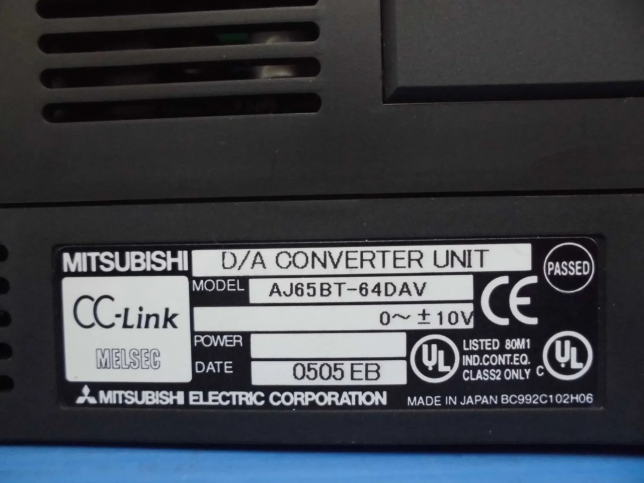 미쓰비시 전기 AJ65BT-64DAV 시퀀서 (PLC) (CClinkCC-Link 아날로그 - 디지털 변환 유닛) 상세 이미지 - ASKINDEX 코리아