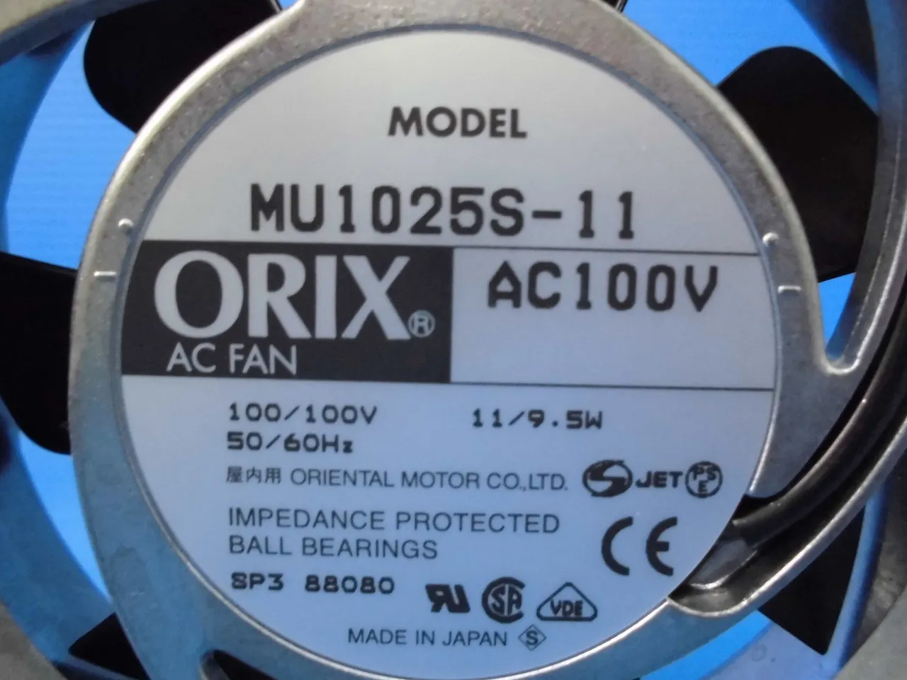 Oriental Motor MU1025S-11 AC fan (unused) Detail Image - ASKINDEX Korea