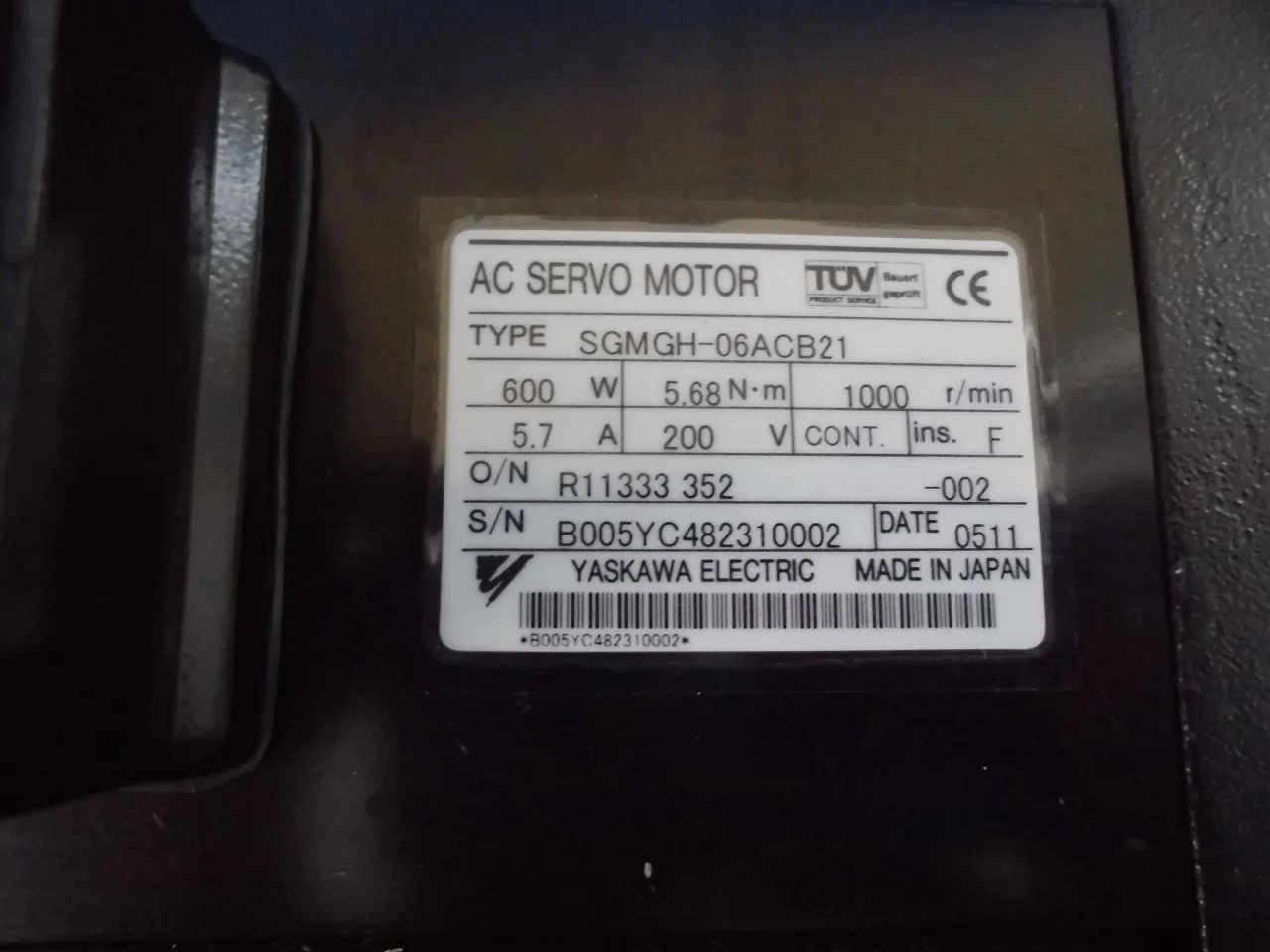 야스카와 전기 SGMGH-06ACB21 AC 서보 모터 상세 이미지 - ASKINDEX 코리아