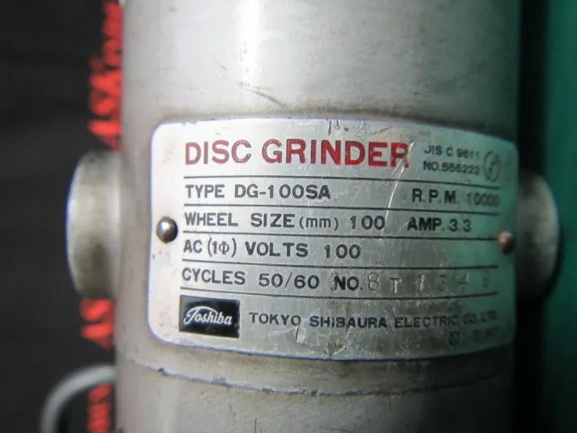 Toshiba DG-100SA Disc grinder (sander) Detail Image - ASKINDEX Korea