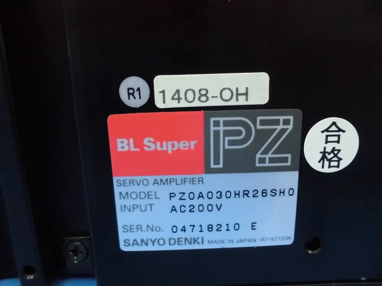 Sanyo Denki PZ0A030HR26SH0 Servo amplifier Detail Image - ASKINDEX Korea