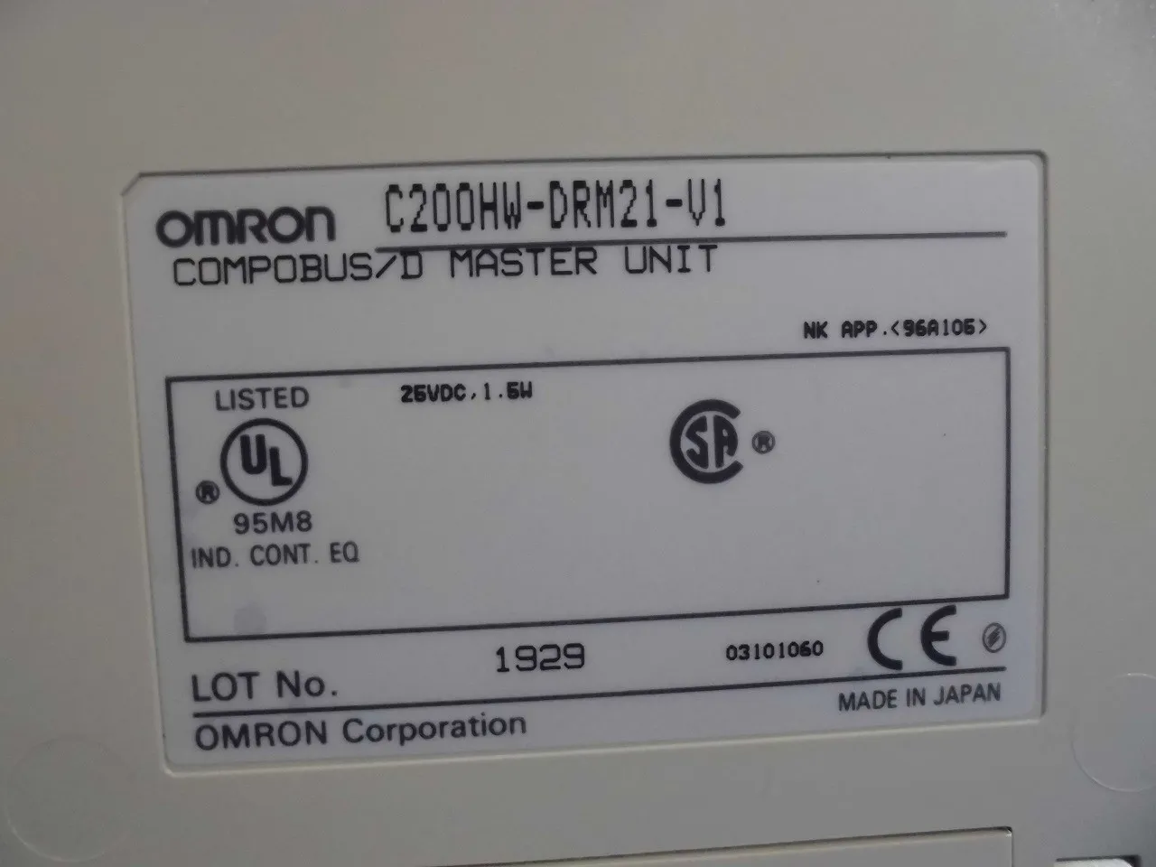 오므론 C200HW-DRM21-V1 시퀀서(PLC) 상세 이미지 - ASKINDEX 코리아