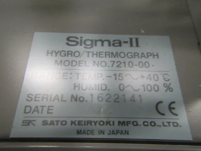 Sato Measuring Instrument Manufacturing Co., Ltd. Sigma-Ⅱ(7210-00) Temperature and humidity recorder Detail Image - ASKINDEX Korea