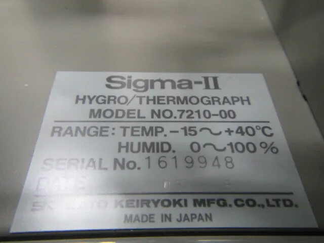 Sato Measuring Instrument Manufacturing Co., Ltd. Sigma-Ⅱ(7210-00) Temperature and humidity recorder Detail Image - ASKINDEX Korea