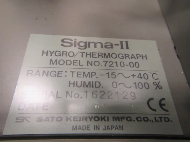 Sato Measuring Instrument Manufacturing Co., Ltd. Sigma-Ⅱ(7210-00) Temperature and humidity recorder Detail Image - ASKINDEX Korea