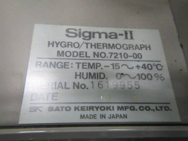 Sato Measuring Instrument Manufacturing Co., Ltd. Sigma-Ⅱ(7210-00) Temperature and humidity recorder Detail Image - ASKINDEX Korea