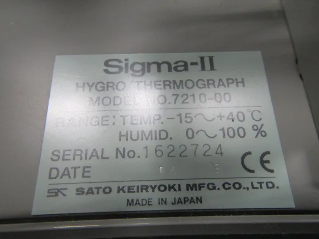 Sato Measuring Instrument Manufacturing Co., Ltd. Sigma-Ⅱ(7215-00) Temperature and humidity recorder Detail Image - ASKINDEX Korea
