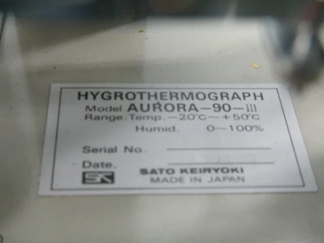 Sato Measuring Instrument Manufacturing Co., Ltd. AURORA-90-Ⅲ Temperature and humidity recorder Detail Image - ASKINDEX Korea