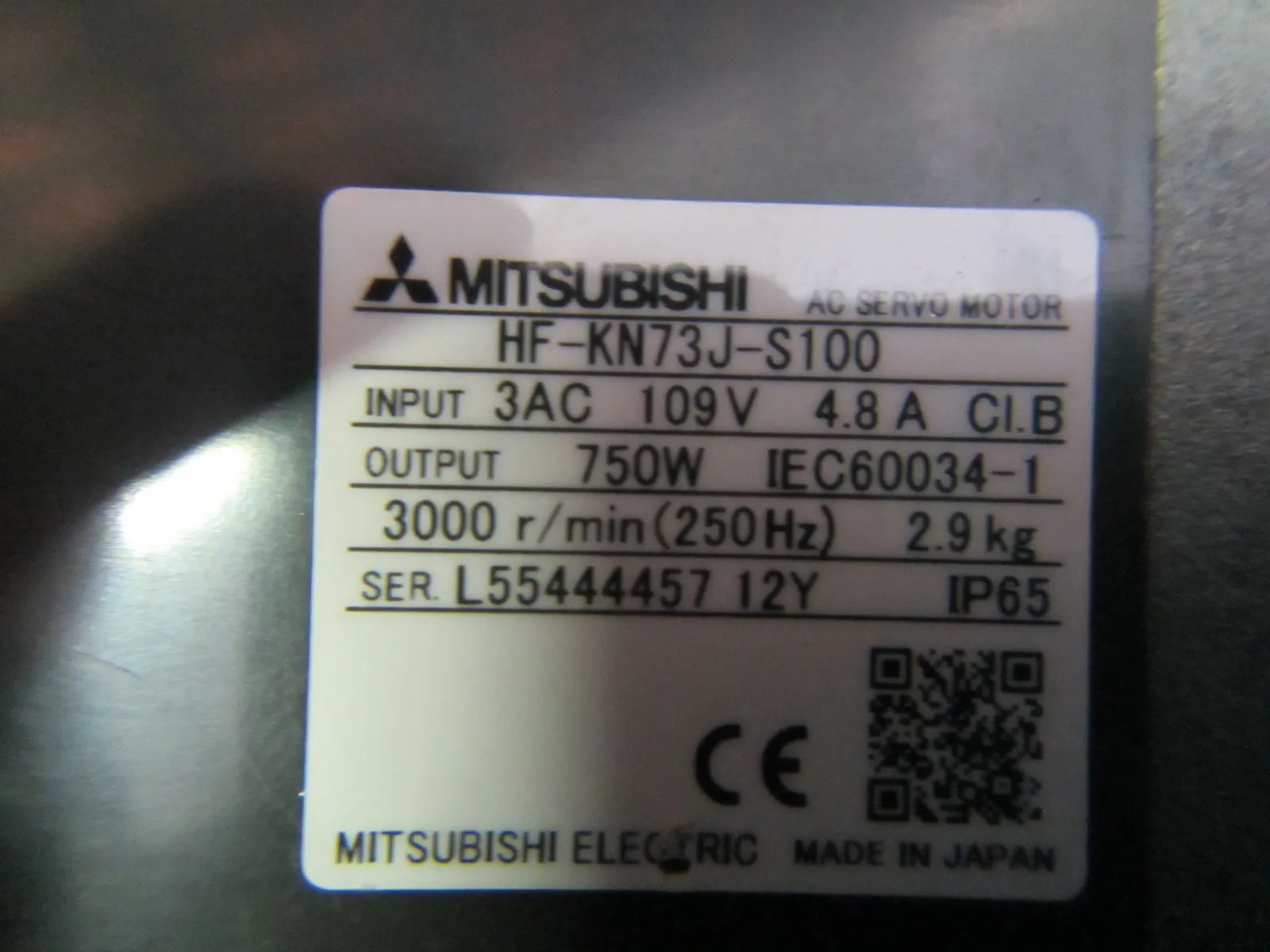 Mitsubishi HF-KN73J-S100 AC servo motor Detail Image - ASKINDEX Korea