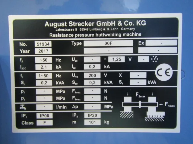 Strecka OOF-LNV-V20 Butt welder (unused) Detail Image - ASKINDEX Korea