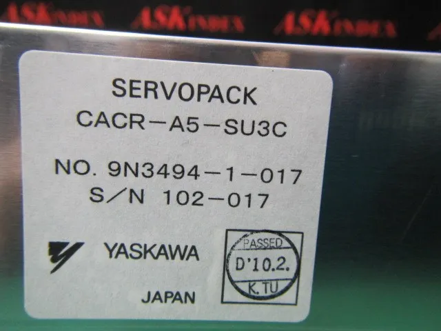 야스카와 전기 CACR-A5-SU3C 서보 앰프 (서보 팩) 상세 이미지 - ASKINDEX 코리아