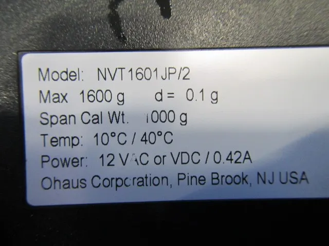 Ohaus Corp NVT1601JP/2 electronic scale Detail Image - ASKINDEX Korea