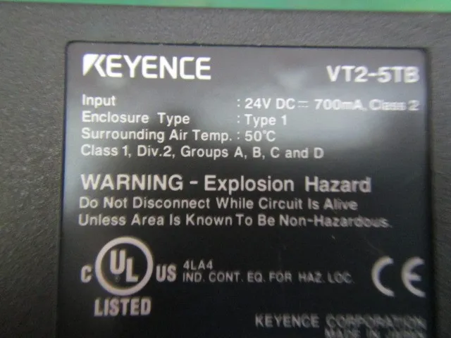 Keyence VT2-5TB 터치 패널 상세 이미지 - ASKINDEX 코리아