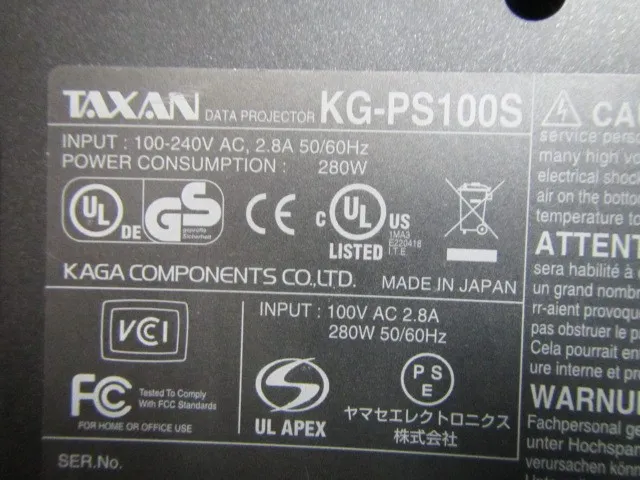 SERIES KG-PS100S Projector (LCD) Detail Image - ASKINDEX Korea