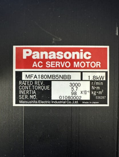 파나소닉 MFA180MB5NBB AC SERVO MOTOR