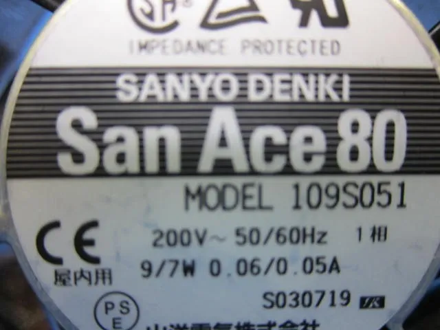 산양 전기 109S051 AC 팬 상세 이미지 - ASKINDEX 코리아