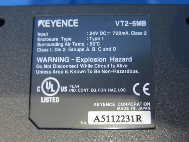 Keyence VT2-5MB 터치 패널 상세 이미지 - ASKINDEX 코리아
