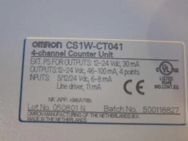 오므론 CS1W-CT041 시퀀서 (PLC) (고속 카운터 유닛) 상세 이미지 - ASKINDEX 코리아