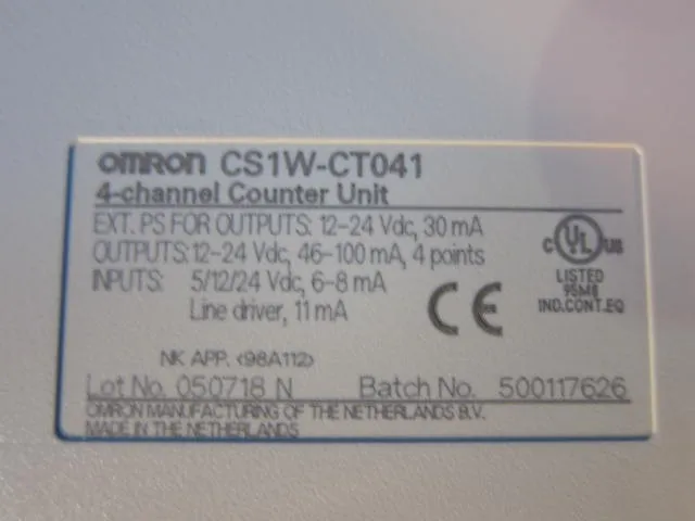 오므론 CS1W-CT041 시퀀서 (PLC) (고속 카운터 유닛) 상세 이미지 - ASKINDEX 코리아