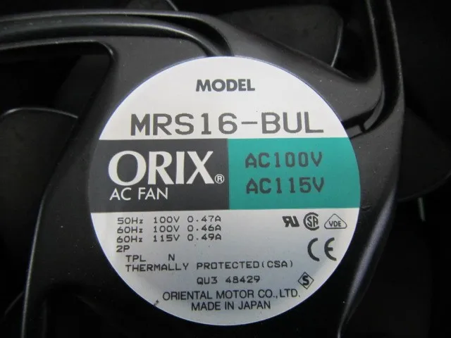 Oriental Motor MRS16-BUL AC Fan Detail Image - ASKINDEX Korea