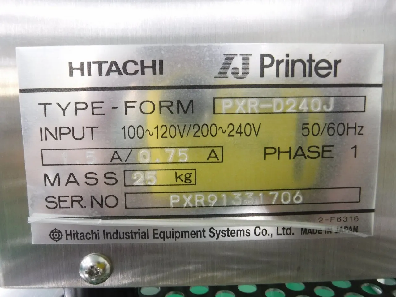 Hitachi PXR-D240J Inkjet printer Detail Image - ASKINDEX Korea