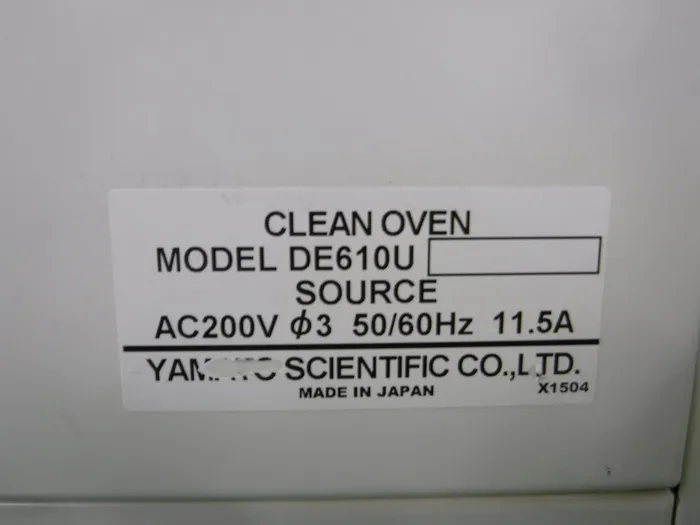 Yamato Scientific DE610U Clean Oven Detail Image - ASKINDEX Korea