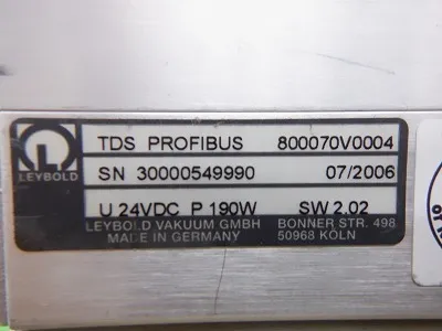 라이볼트 TDS PROFIBUS 800070V0004 터보 드라이프 상세 이미지 - ASKINDEX 코리아