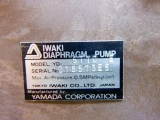 Iwaki YD-5TTD E diaphragm pump Detail Image - ASKINDEX Korea