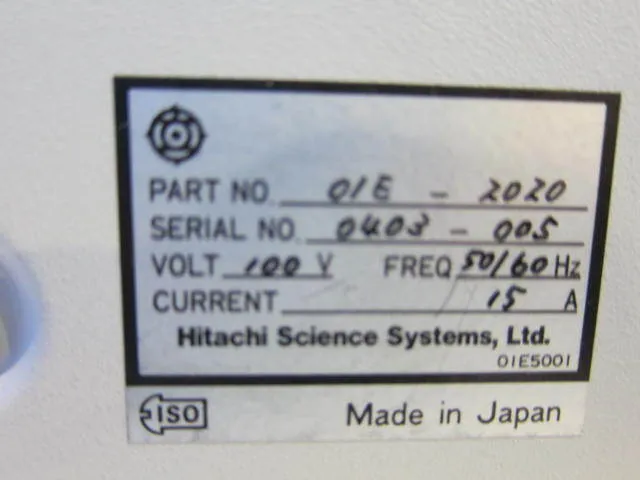 Hitachi ES-2020 Freeze dryer Detail Image - ASKINDEX Korea