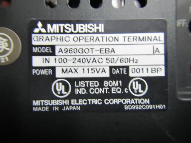 미쓰비시 A960GOT-EBA 터치 패널 상세 이미지 - ASKINDEX 코리아