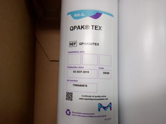 Millipore QPAK00TEX Pure water filter Detail Image - ASKINDEX Korea