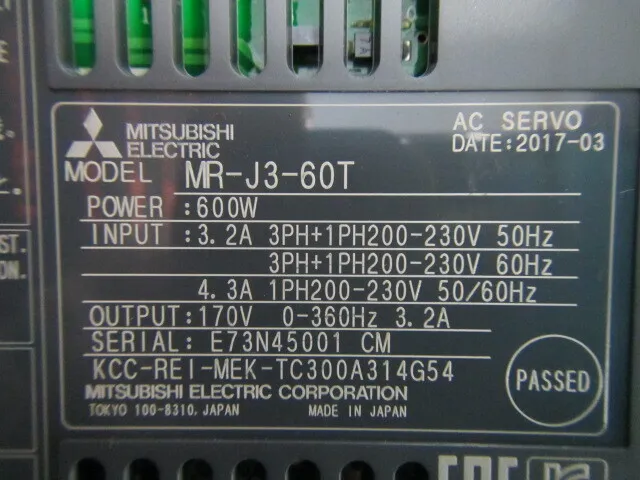 미쓰비시 MR-J3-60T AC 서보 드라이버 상세 이미지 - ASKINDEX 코리아