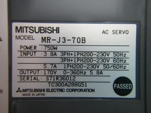 미쓰비시 MR-J3-70B AC 서보 드라이버 상세 이미지 - ASKINDEX 코리아
