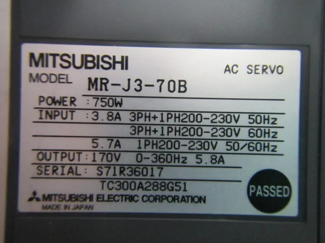 미쓰비시 MR-J3-70B AC 서보 드라이버 상세 이미지 - ASKINDEX 코리아