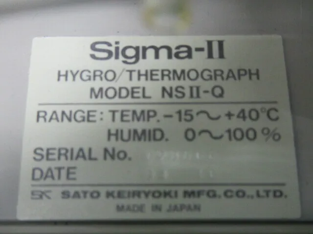 Sato Measuring Instruments Manufacturing Co., Ltd. NSⅡ－Q Temperature and humidity recorder Detail Image - ASKINDEX Korea