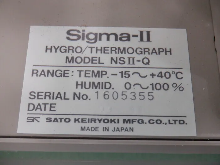 Sato Measuring Instrument Manufacturing Co., Ltd. シグマⅡ型　NSⅡ-Q Temperature and humidity recorder Detail Image - ASKINDEX Korea