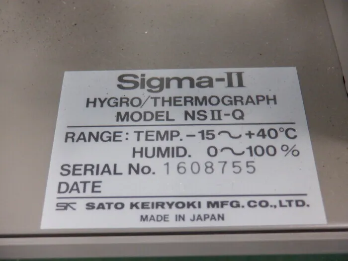 Sato Measuring Instrument Manufacturing Co., Ltd. シグマⅡ型　NSⅡ-Q Temperature and humidity recorder Detail Image - ASKINDEX Korea