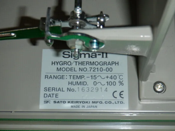 Sato Measuring Instrument Manufacturing Co., Ltd. シグマⅡ型　7210-00 Temperature and humidity recorder Detail Image - ASKINDEX Korea