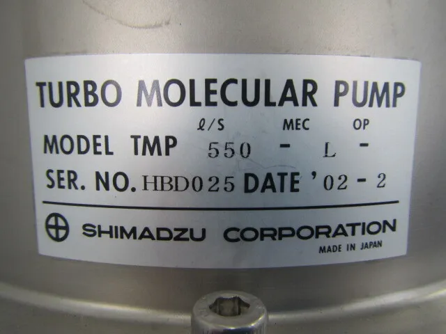 Shimadzu Corporation TMP550-L turbomolecular pump Detail Image - ASKINDEX Korea